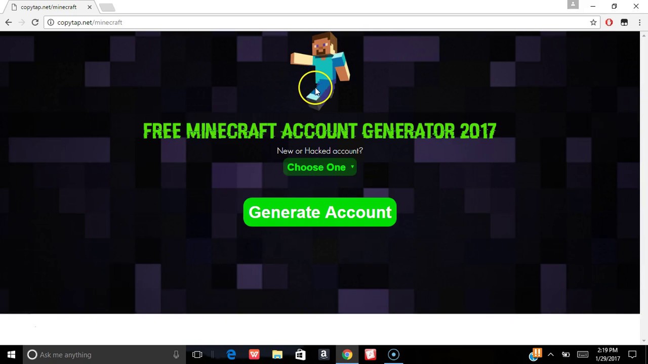 how to create a minecraft account free